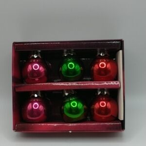 Linens N Things Set of Six Christmas Ornament Placecard Holders with Bla…